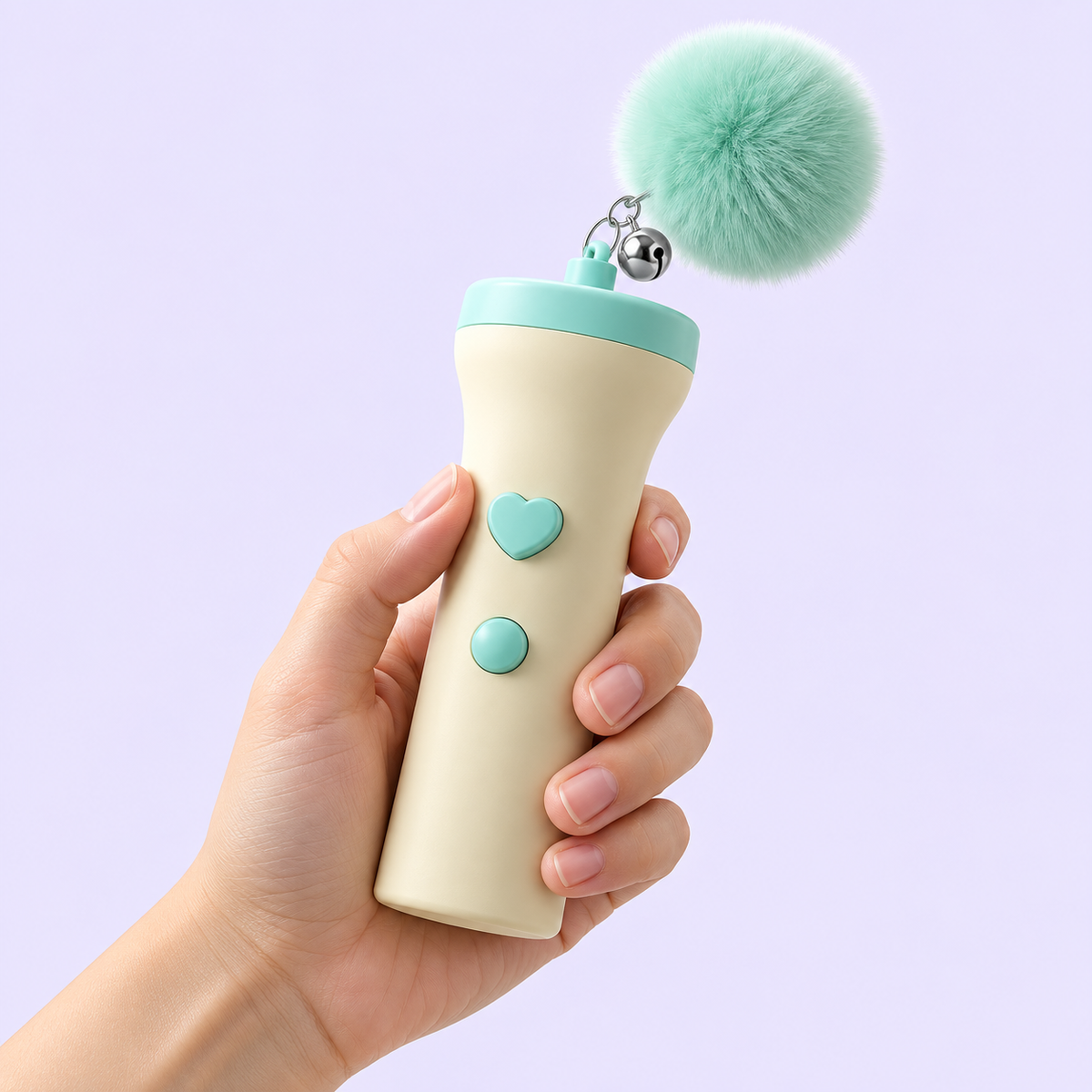 Pixel Pop held in one hand to show its size